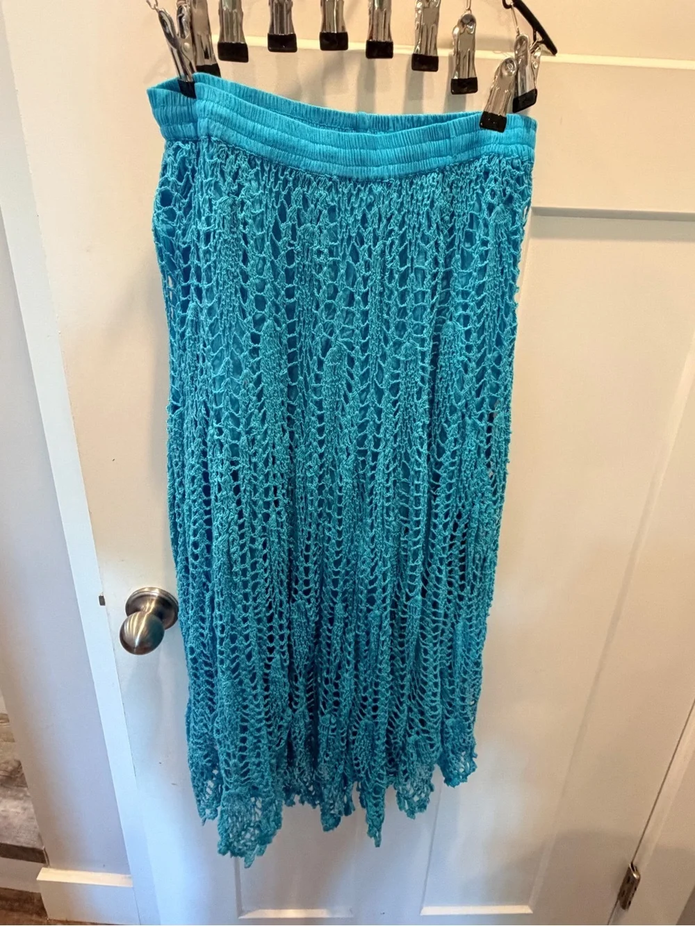 Jackpot Turquoise Boho Top & Crochet Skirt Set OSFM NWT Resort Festival Outfit